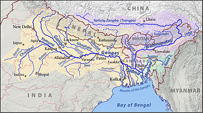 Image result for ganga brahmaputra basin on india map